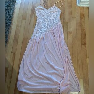Vintage Pink Slip Dress